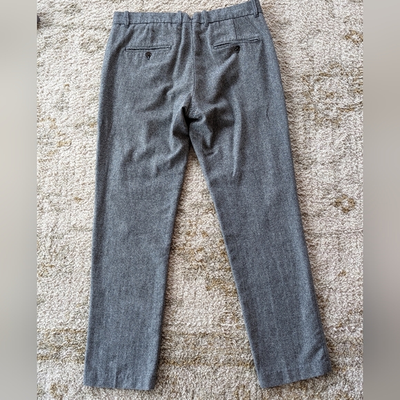H&M Men's 36 Regular Wool Blend Dress Pants Light Gray Flat Front - Picture 2 of 7